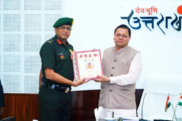 सेना-राज्य सहयोग: लेफ्टिनेंट जनरल सेनगुप्ता ने CM धामी से की चर्चा