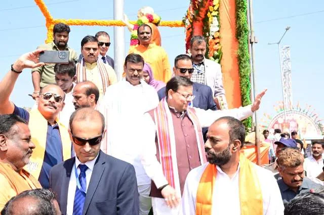 आंध्र प्रदेश दौरे पर सीएम धामी, अटल प्रतिमा अनावरण कार्यक्रम में हुए शामिल