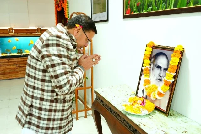 राज्य आंदोलनकारी बडोनी को सीएम धामी का सम्मान