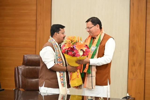 नई दिल्ली में भाजपा नेतृत्व से मुख्यमंत्री धामी का संवाद