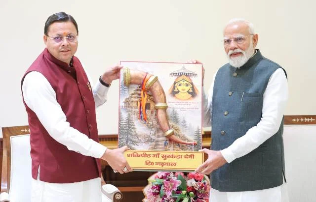 प्रधानमंत्री से मुलाकात में धामी ने राज्य के विकास और सहयोग पर जताई कृतज्ञता